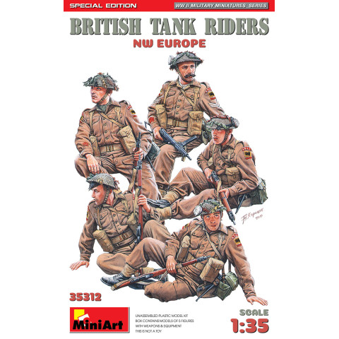 BRITISH TANK RIDERS. NW EUROPE -35312