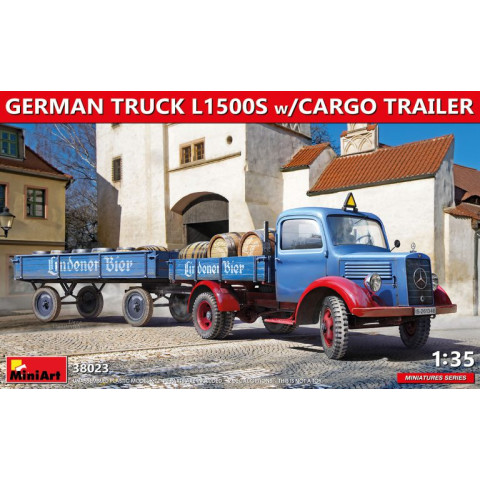 GERMAN TRUCK L1500S w CARGO TRAILER -38023