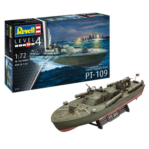 Patrol Torpedo Boat PT-109  & Verf & Lijm & Penseeltje- 65147