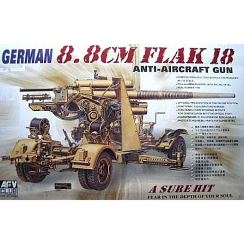 GERMAN 8.8 CM FLAK 18  ANTI-AIRCRAFT GUN - AF35088