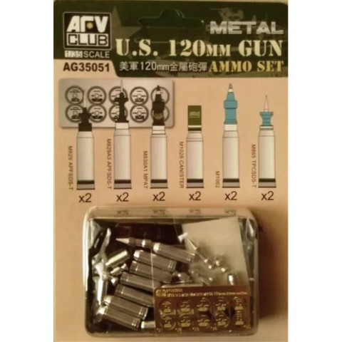 US M1A1/M1A2 M256 120mm Ammo set(Aluminum) -AG35051