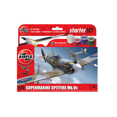 Starter Set NEW Supermarine Spitfire MkVc & Lijm & verf & Penseeltje -AF55001