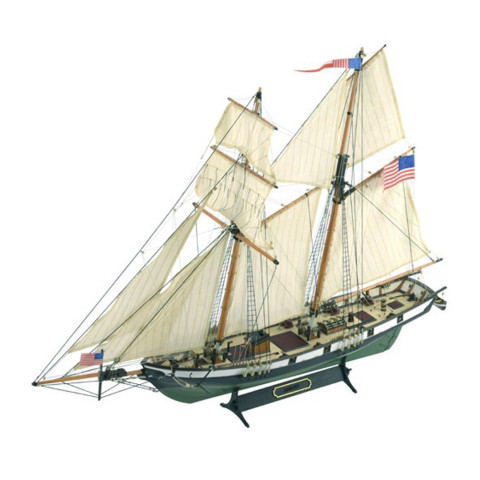 American Schooner Harvey Houten Modelbouw Schip 1:60 -22416