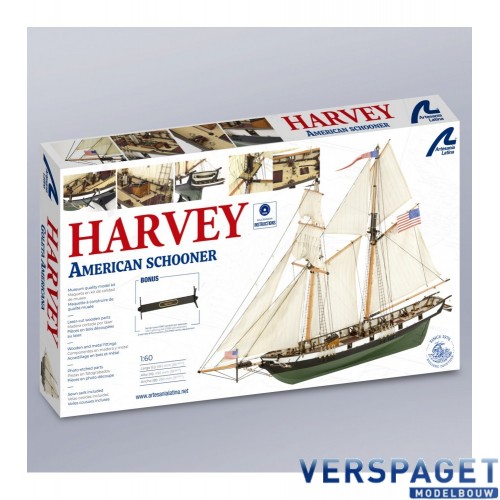 American Schooner Harvey Houten Modelbouw Schip 1:60 -22416