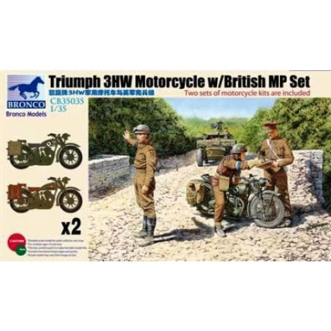 Triumph 3HW Motorcycle w/British MP Set -CB35035