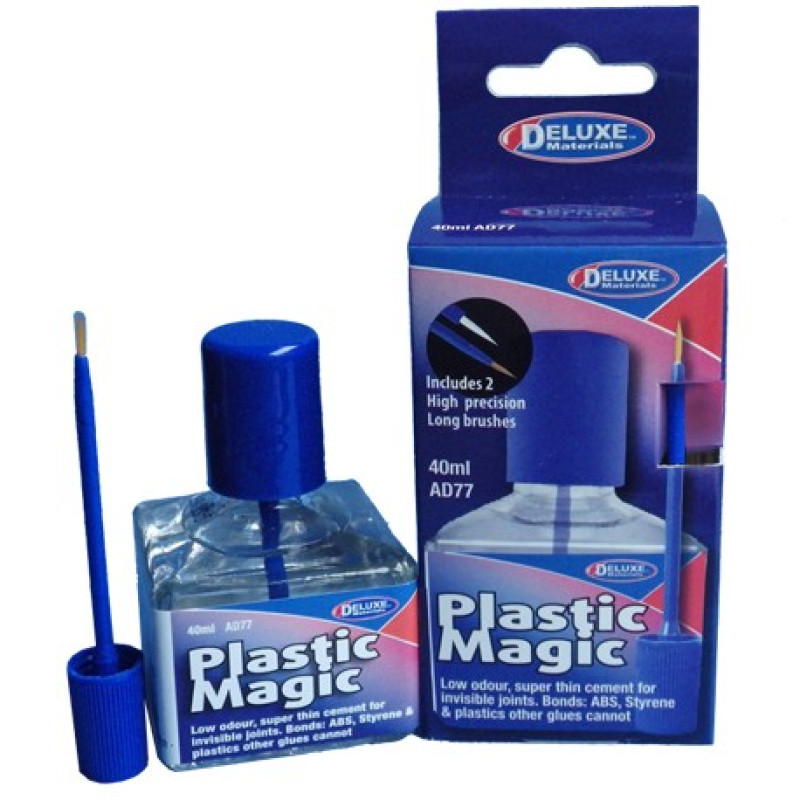speling verdamping Glans De Luxe Plastic Magic 40ML -AD77, vloeibare lijm en uitermate geschikt voor  polystyreen te verlijmen