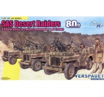 SAS Desert Raiders 3 Patrol Vehicles with Commander & 6 Crews -6931