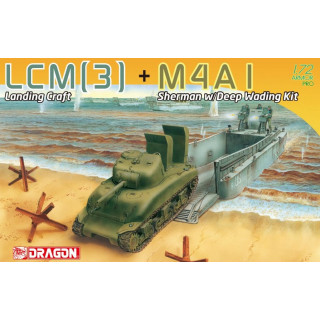 LCM(3) Landing Craft + M4A1 Sherman w/Deep Wading Kit -7516