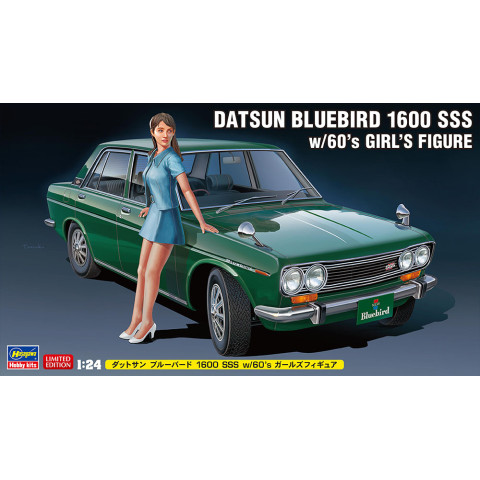 Datsun Bluebird 1600 SSS w/60's Girl's Figure -52277