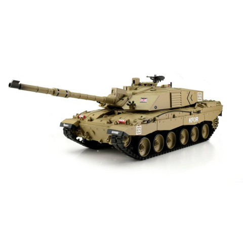 RC Tank 1/16  Challenger 2 Sand BB + IR Metal Gear + Metalen Rupsbanden -14308-SN
