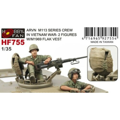 ARVN M113 Crew (Vietnam War) - 2 Figures w/M1969 Flak Vest -HF755