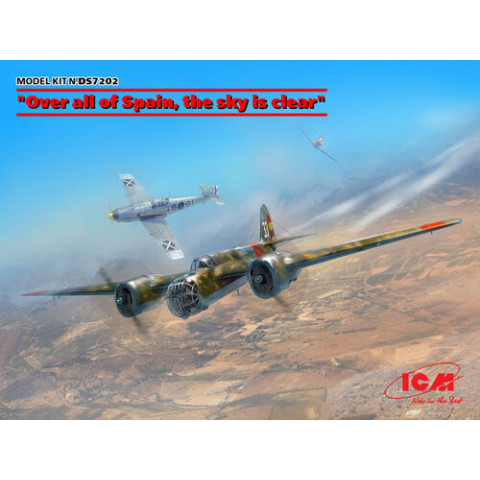 Over all of Spain, the sky is clear (SB 2M-100 Katiushka + two Me 109 E3 Pilot Ace) -DS72023