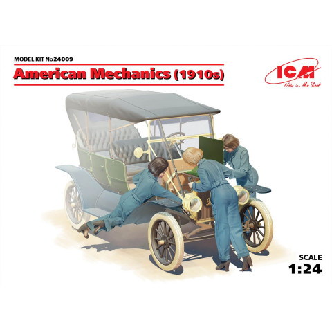 American mechanics 1910s 3 figures -24009