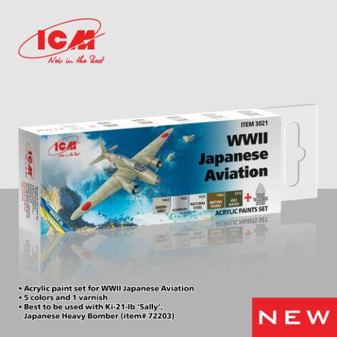 Acrylic paint set for WWII Japanese Aviation -3021