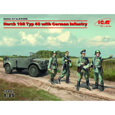 Horch 108 Type 40 with German Infantry -35504