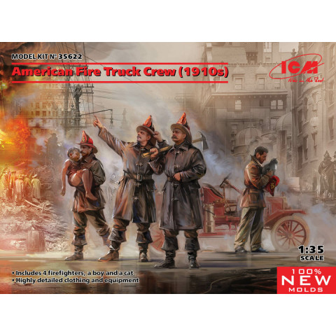 American Fire Truck Crew 1910s -35622