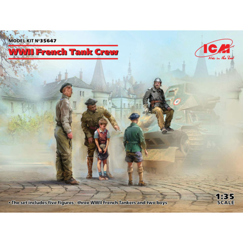 WWII French Tank Crew (5 figures) -35647