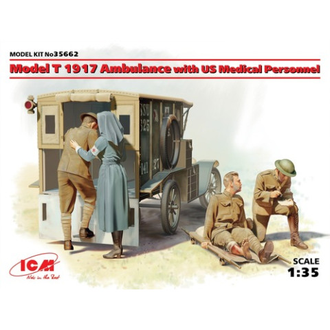 Model T 1917 Ambulance with US Medical Personnel -35662