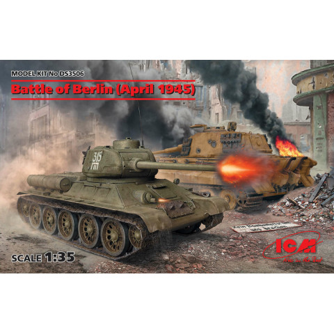Battle of Berlin (April 1945) - T-34-85, King Tiger -DS3506