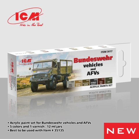 Acrylic paint set for Bundeswehr vehicles and AFVs -3017