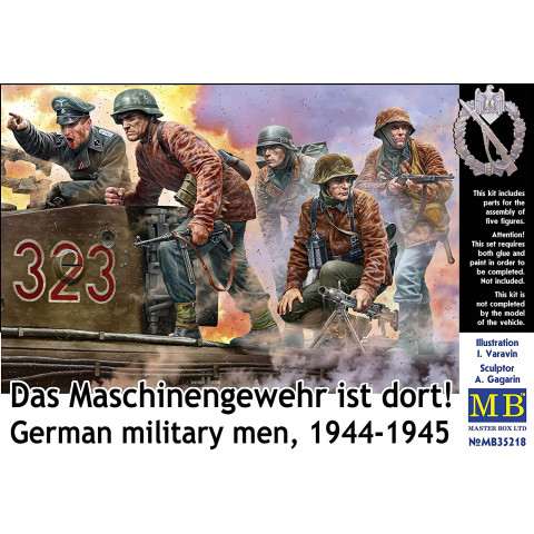 German Military Men 1944-1945 Das Maschinengewehr ist dort -MB35218