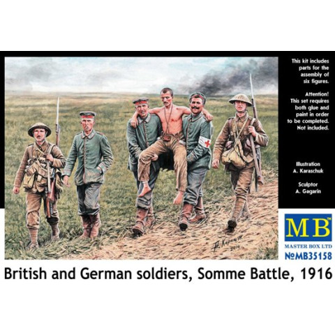 British and German soldiers  Somme Battle, 1916 1/35 Militairen Figuren WW1 -MB35158