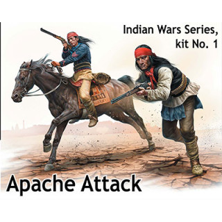 Apache Attack Indian Wars series, kit 1 1/35 Indianen Figuren Bouwpakket -MB35188