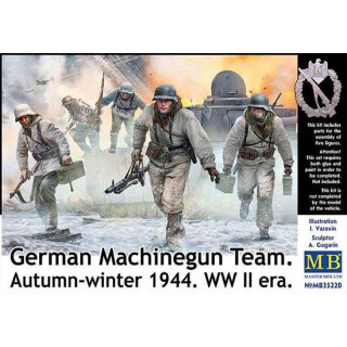 German Machine Gun Team. Autumn-Winter 1944. WWII era. MB35220