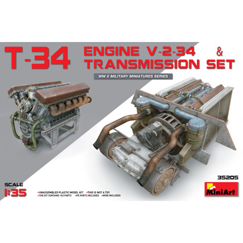 T-34 Engine V-2-34 & Transmission Set -35205