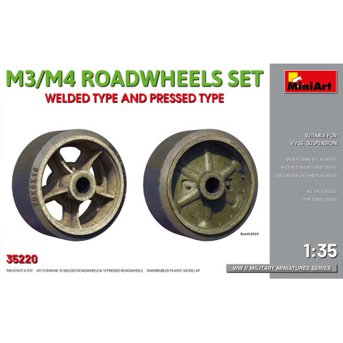 M3/M4 Roadwheels set welded type and pressed type -35220