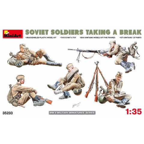 Soviet Soldiers taking a break -35233