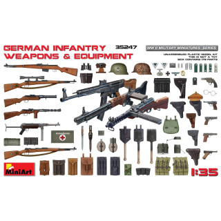 WWII Military Miniatures Series German Infantry Weapons & Equipment -35247
