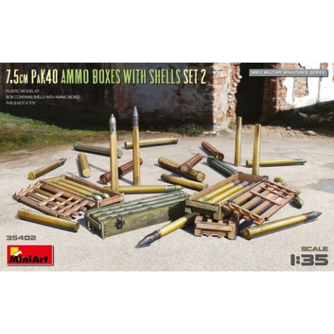 7,5cm PaK40 Ammo Boxes With Shells Set 2 -35402