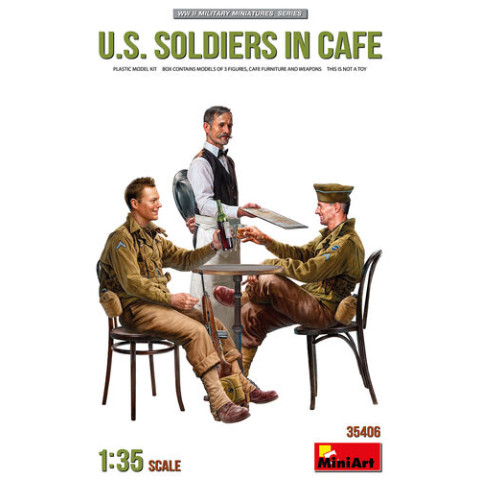 U.S. Soldiers in Cafe -35406