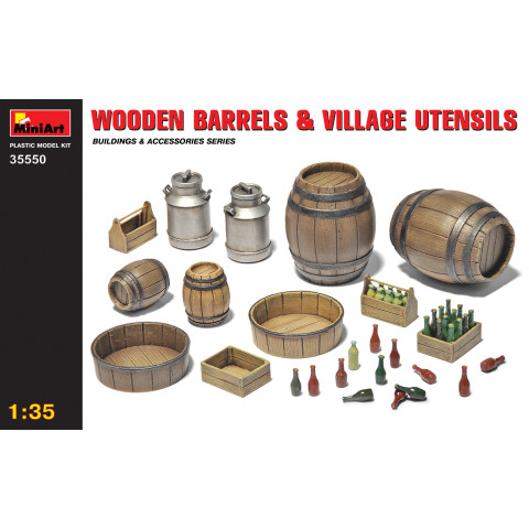 WOODEN BARRELS & VILLAGE UTENSILS -35550