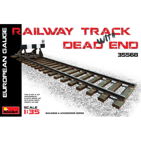 European Gauge Railway Track with Dead End -35568