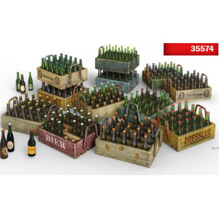 Beer bottles & Wooden Crates -35574