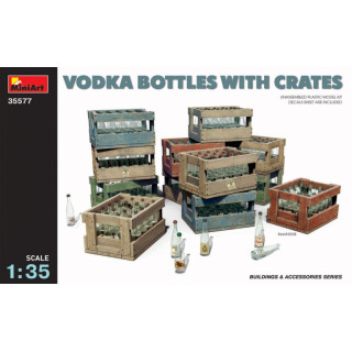 VODKA BOTTLES WITH CRATES -35577