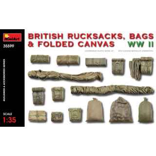 BRITISH RUCKSACKS, BAGS & FOLDED CANVAS WW2 -35599