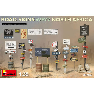 ROAD SIGNS WW2 NORTH AFRICA -35604