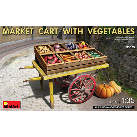 MARKET CART WITH VEGETABLES -35623