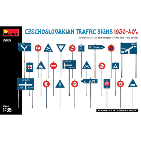 CZECHOSLOVAKIAN TRAFFIC SIGNS 1930-40’s -35655