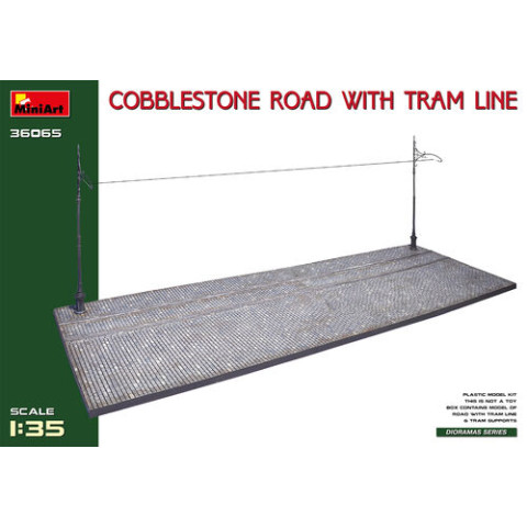 Cobblestone Road with Tram Line -38065