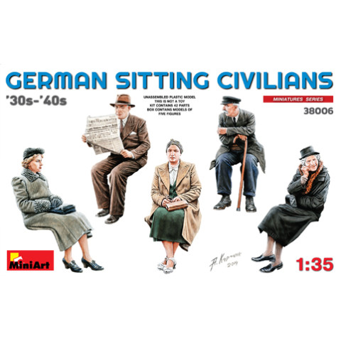 German Sitting Civilians 30-40's -38006