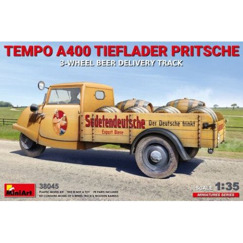 Tempo A400 Tieflader Pritsche - 3-Wheel Beer Delivery Track -38045