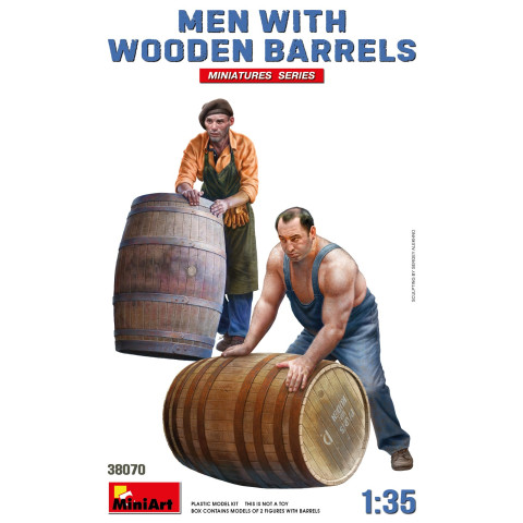 MEN WITH WOODEN BARRELS -38070