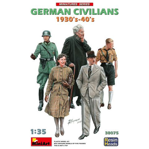 GERMAN CIVILIANS 1930-40S. RESIN HEADS -38075