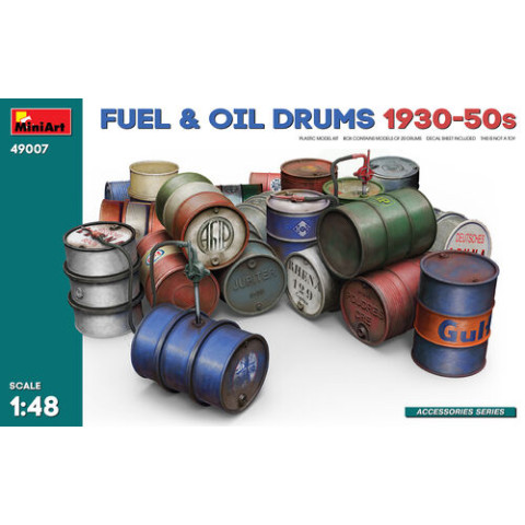 Fuel And Oil Drums 1930-50s -49007