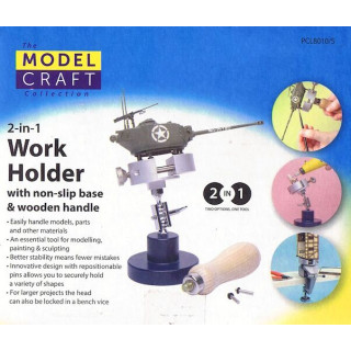 2 in 1 Work holder with non slip base and wooden handle -PCL8010/S