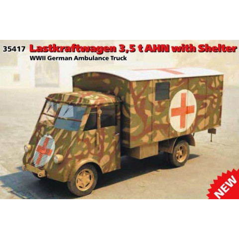 Lastkraftwagen 3.5t ANH with Shelter WWII German Ambulance Truck 35417
